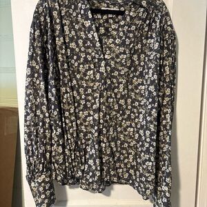 Floral Button-Up Blouse